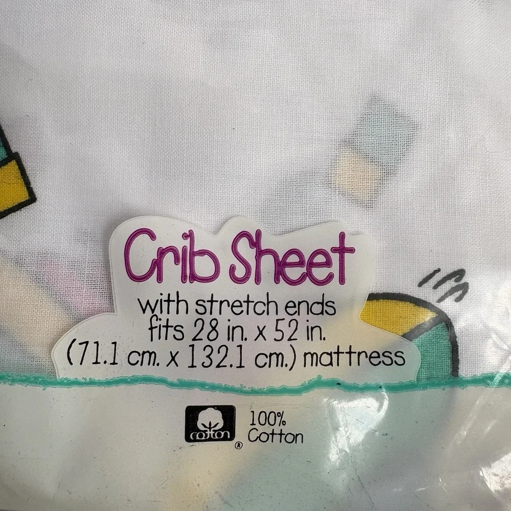 Vintage 1993 Looney Tunes Lovables Baby Sylvester Crib Sheet NOS Sealed Cotton